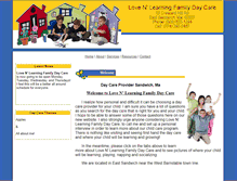 Tablet Screenshot of loveandlearningdaycare.com